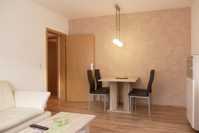 Ferienwohnung Fürth - Gemütliches Wohnzimmer mit Ledersofa