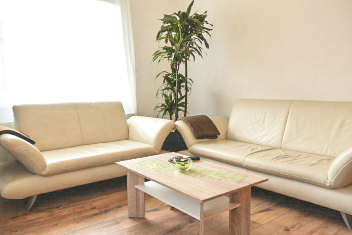 Ferienwohnung Daniela Unterfürberg - Modernes Wohnzimmer mit gemütlicher Einrichtung